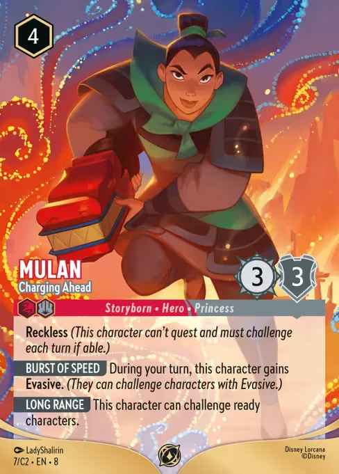 Mulan - Charging Ahead · Lorcana Challenge Year 3 7/14