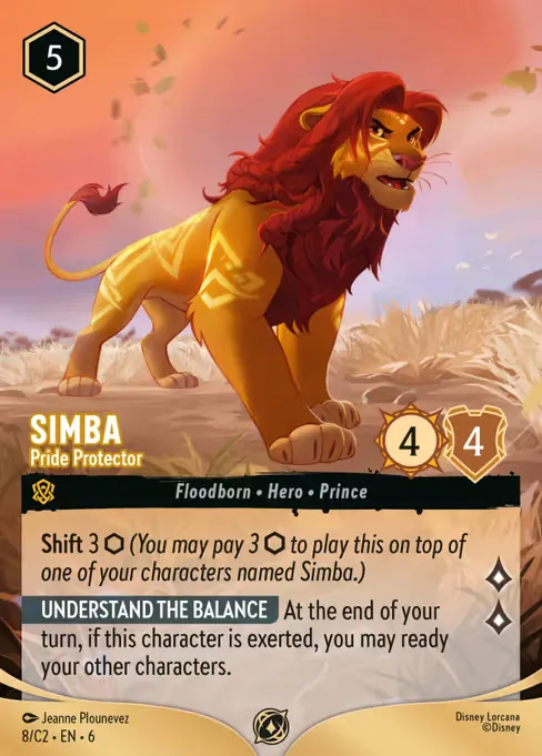 Simba - Pride Protector · Lorcana Challenge Year 3 8/14