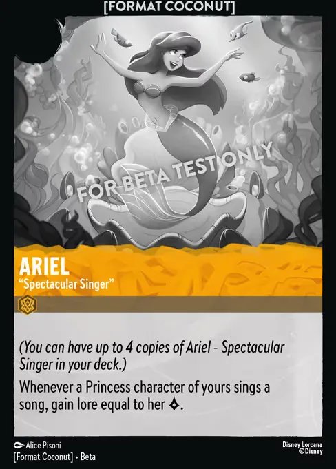 Ariel - "Spectacular Singer" · Format Coconut 1/18