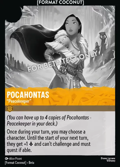 Pocahontas - "Peacekeeper" · Format Coconut 2/18
