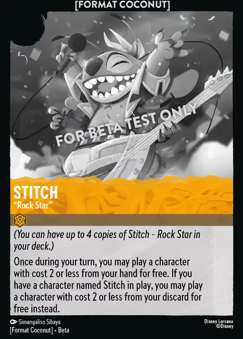 Stitch - "Rock Star" · Format Coconut 3/18