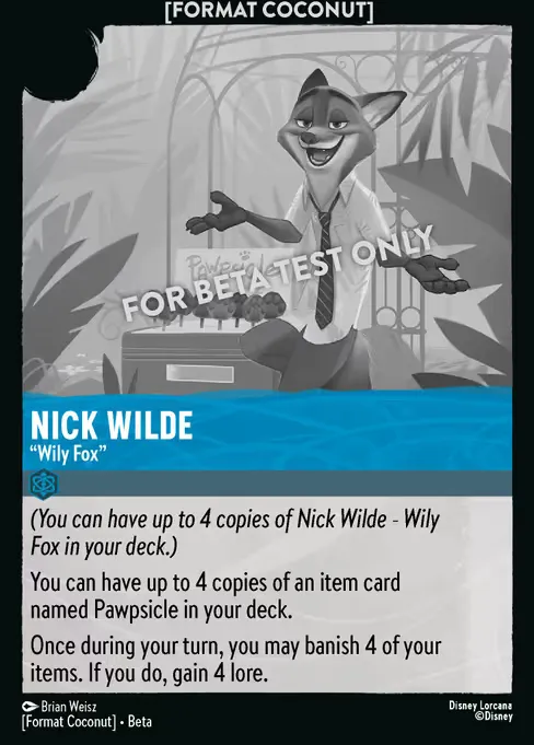 Nick Wilde - "Wily Fox" · Format Coconut 9/18