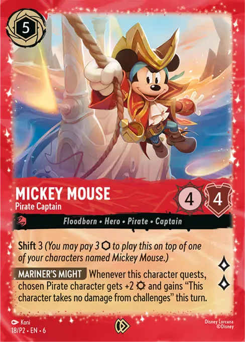 Mickey Mouse - Pirate Captain · Promo Set 2 18/37