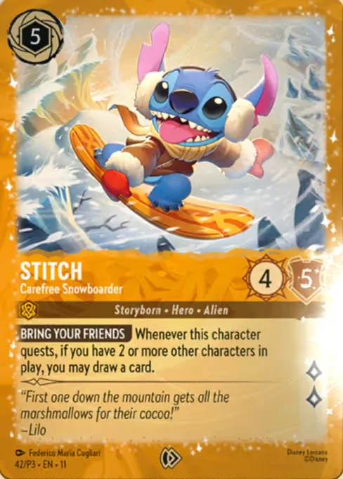Stitch - Carefree Snowboarder · Promo Set 3 42/56