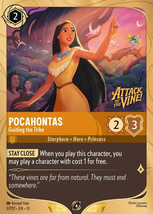 Pocahontas - Guiding the Tribe · PD1 3/8