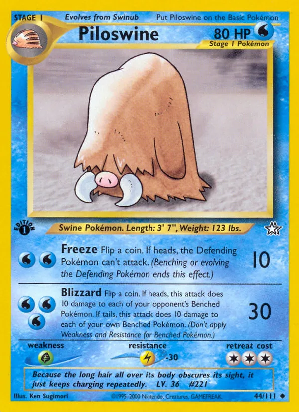 Piloswine · Neo Genesis 44/111