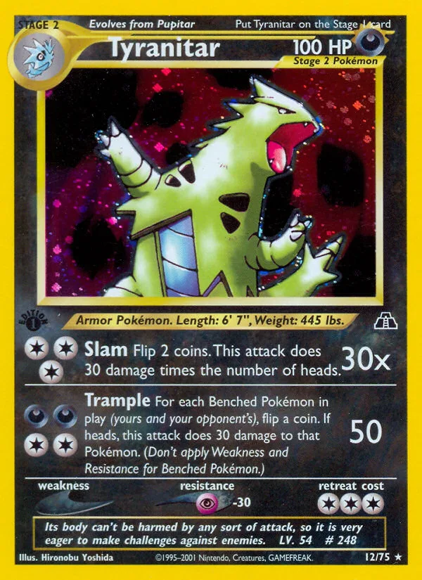 Tyranitar · Neo Discovery 12/75