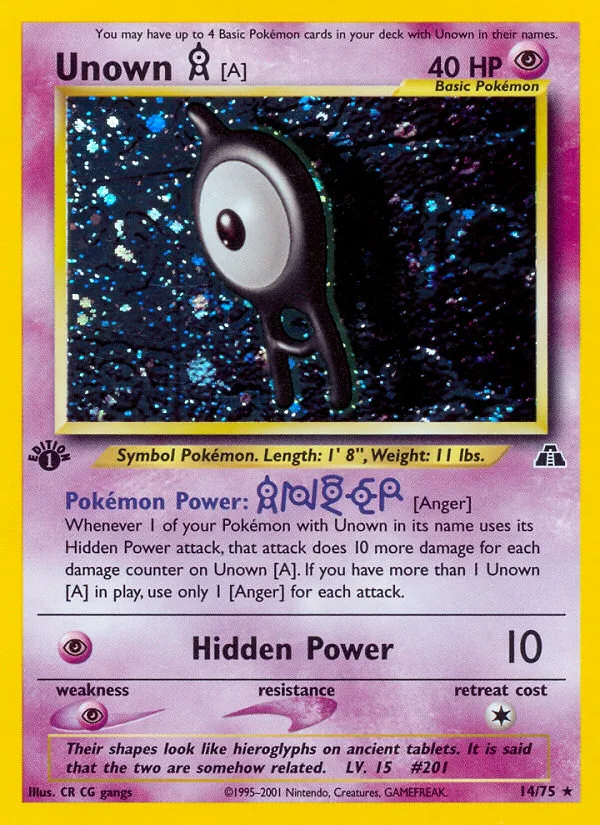 Unown [A] · Neo Discovery 14/75