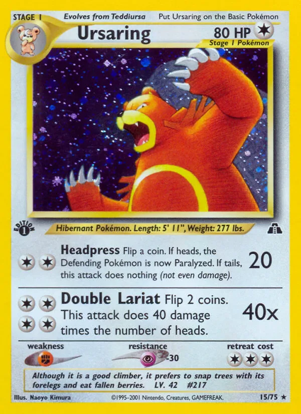 Ursaring · Neo Discovery 15/75
