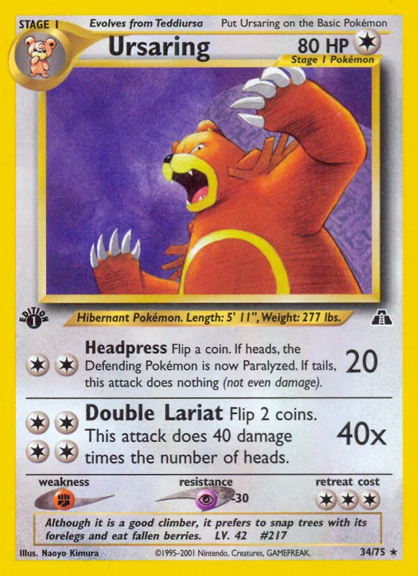 Ursaring · Neo Discovery 34/75