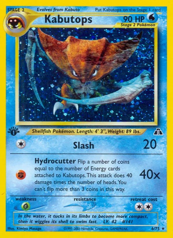 Kabutops · Neo Discovery 6/75