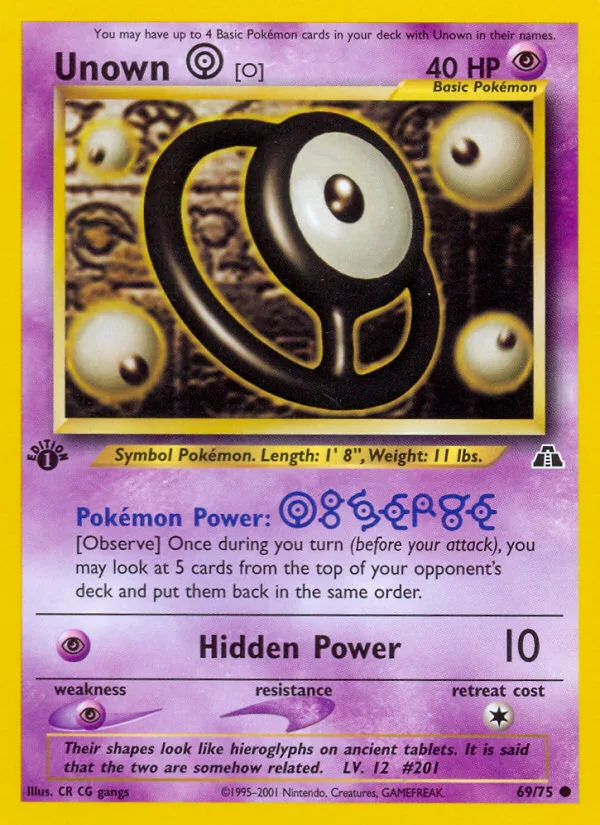 Unown [O] · Neo Discovery 69/75