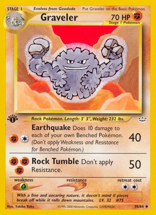 Graveler · Neo Revelation 30/64