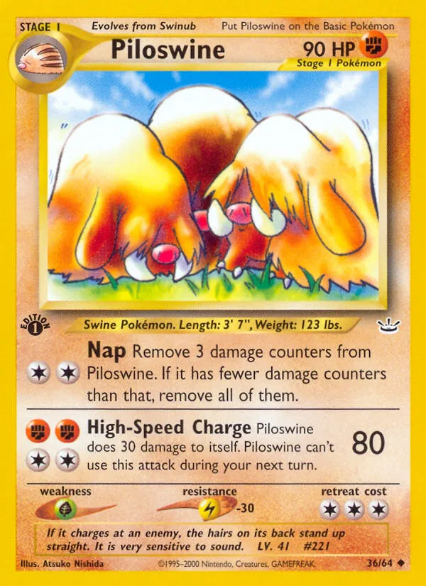Piloswine · Neo Revelation 36/64