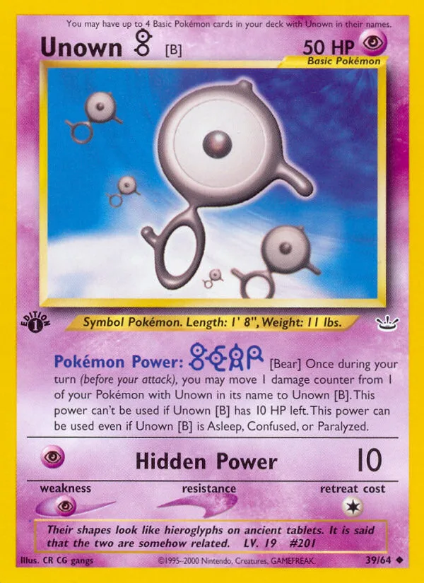 Unown [B] · Neo Revelation 39/64