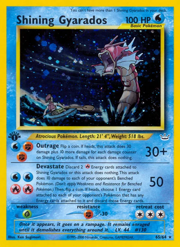 Shining Gyarados · Neo Revelation 65/64