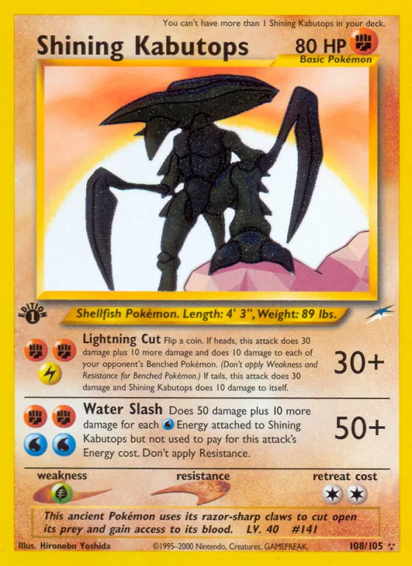Shining Kabutops · Neo Destiny 108/105