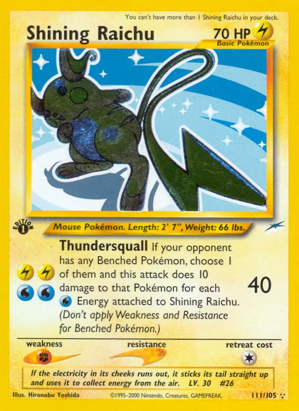 Shining Raichu · Neo Destiny 111/105