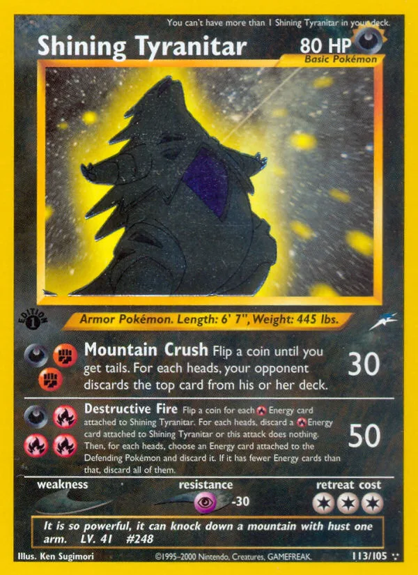 Shining Tyranitar · Neo Destiny 113/105