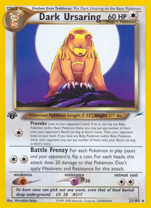 Dark Ursaring · Neo Destiny 21/105