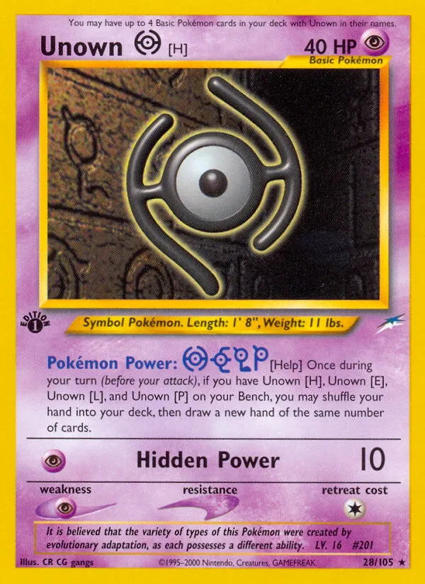 Unown [H] · Neo Destiny 28/105
