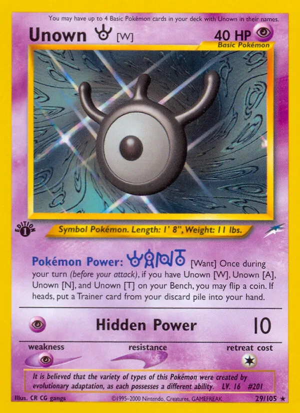 Unown [W] · Neo Destiny 29/105