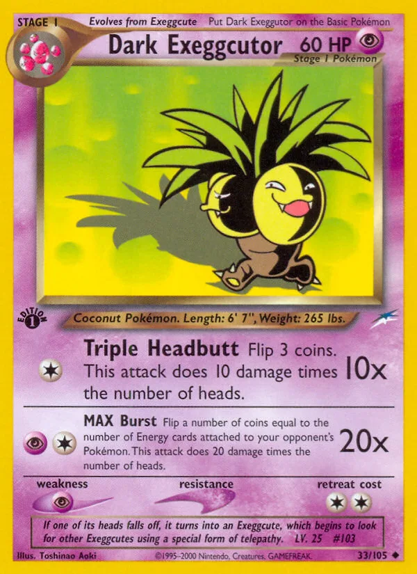 Dark Exeggutor · Neo Destiny 33/105