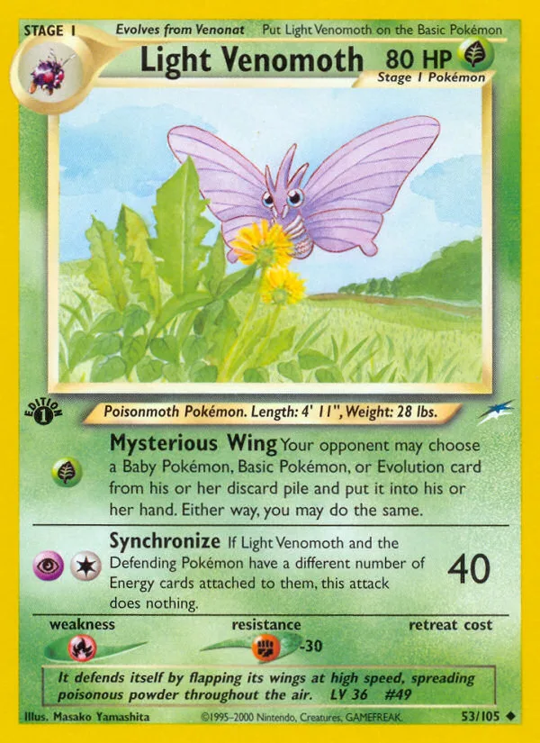 Light Venomoth · Neo Destiny 53/105