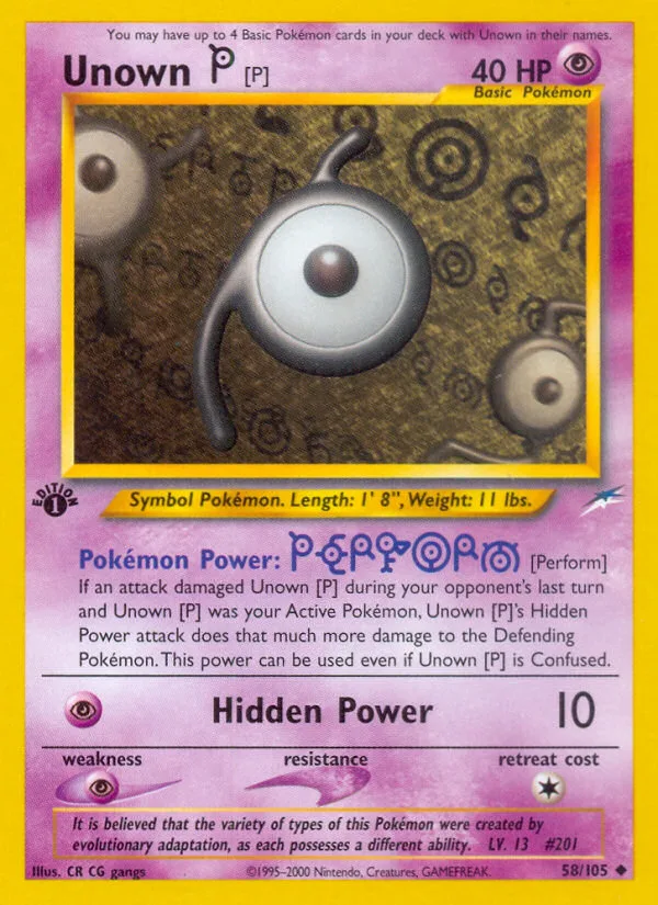 Unown [P] · Neo Destiny 58/105