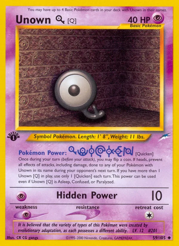 Unown [Q] · Neo Destiny 59/105