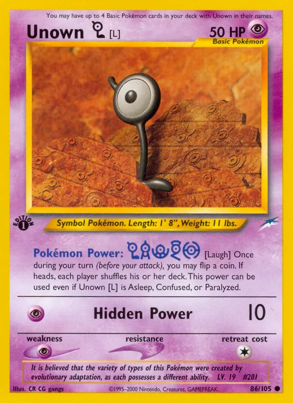 Unown [L] · Neo Destiny 86/105