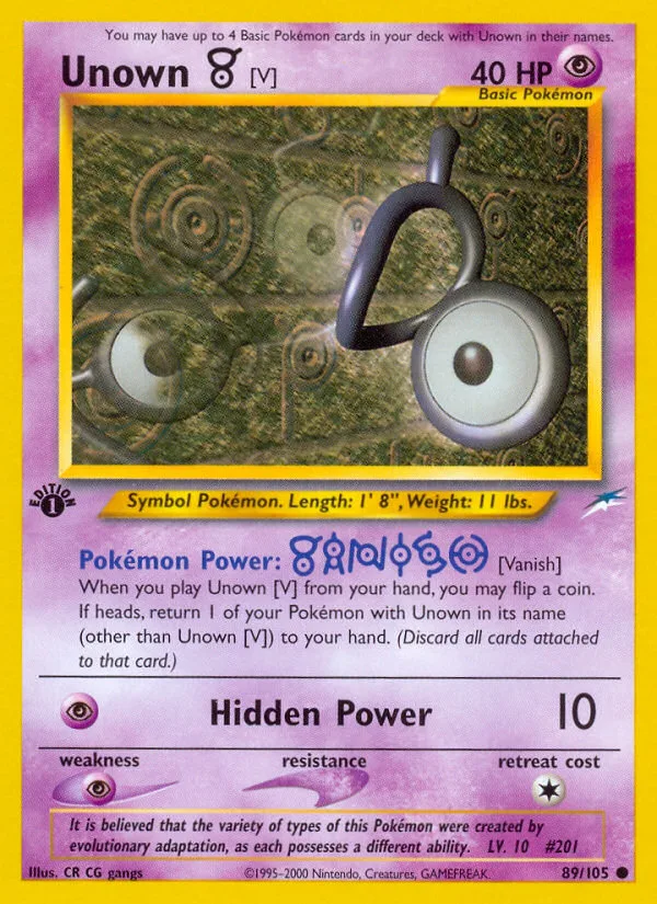 Unown [V] · Neo Destiny 89/105
