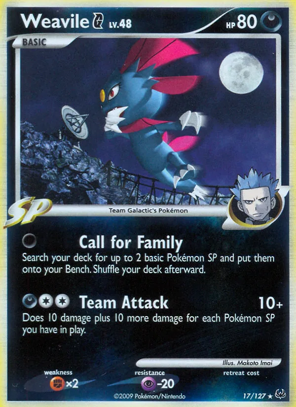 Weavile G · Platinum 17/127