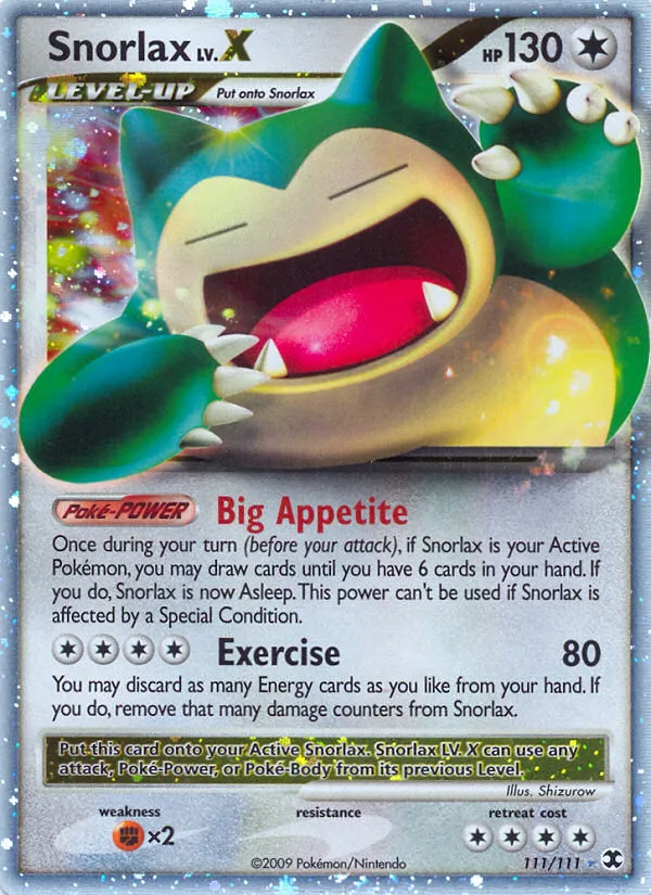 Snorlax LV.X · Rising Rivals 111/111