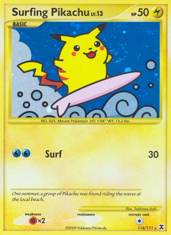 Surfing Pikachu · Rising Rivals 114/111