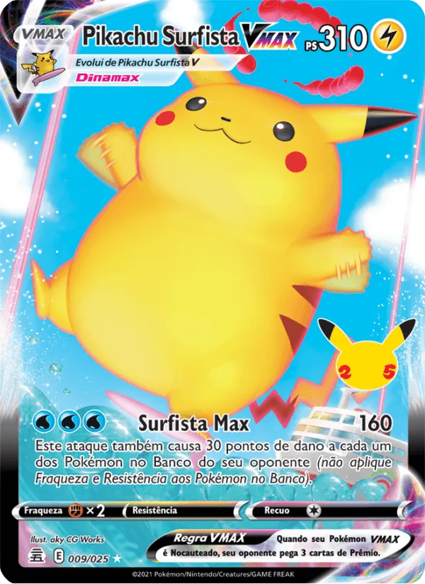 Pikachu Surfista VMAX · Celebrações 9/25