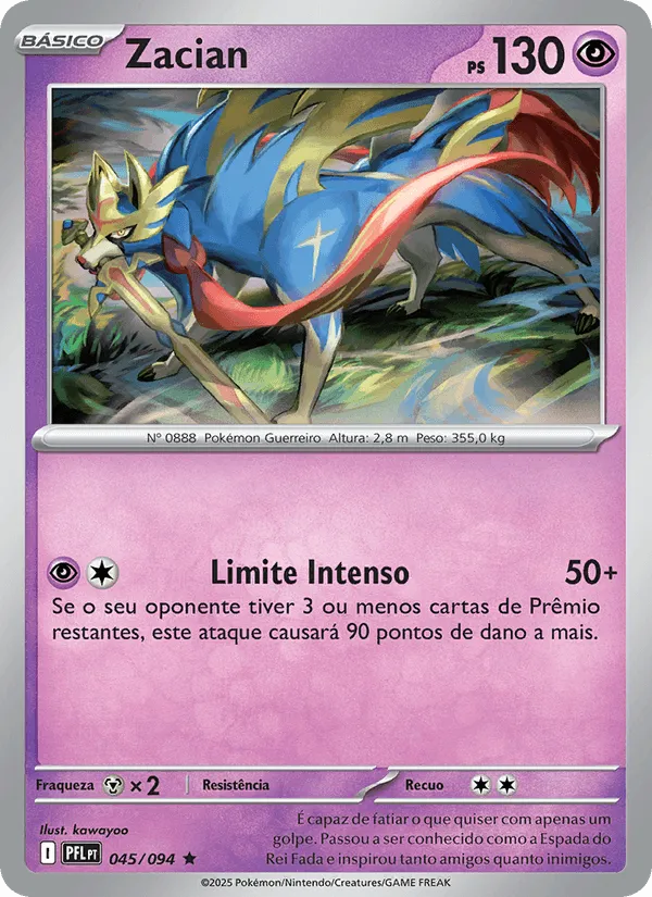 Zacian · Fogo Fantasmagórico 045/94