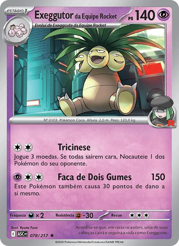Exeggutor da Equipe Rocket · Heróis Excelsos 078/217