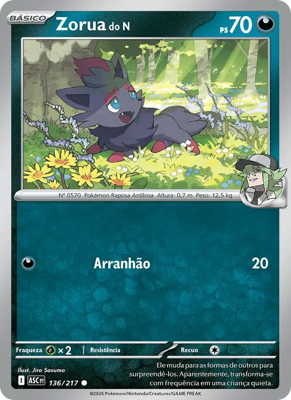 Zorua do N · Heróis Excelsos 136/217