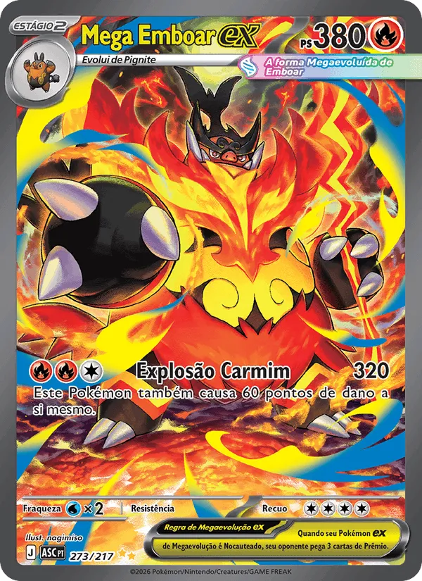 Mega Emboar ex · Heróis Excelsos 273/217