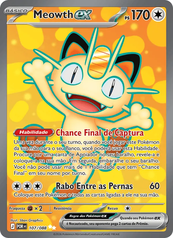Meowth ex · Equilíbrio Perfeito 107/88