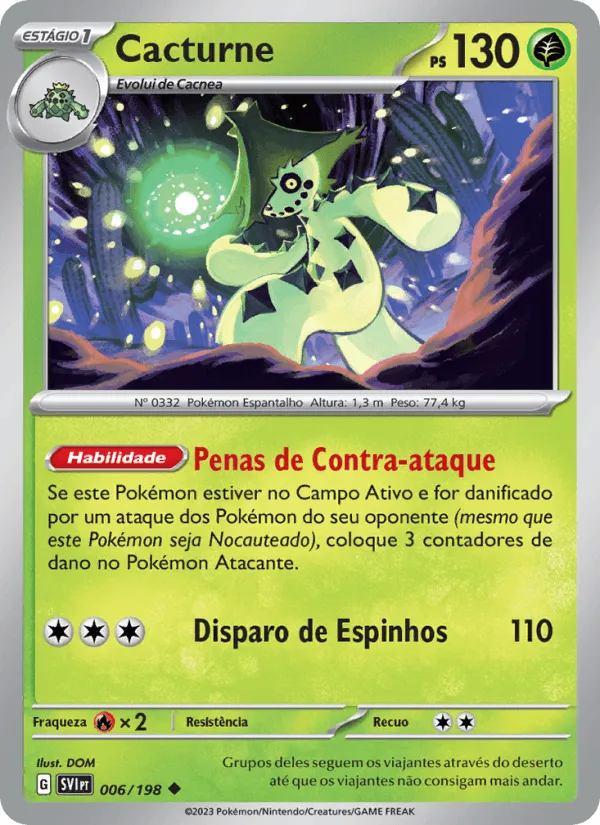 Cacturne · Escarlate e Violeta 006/198