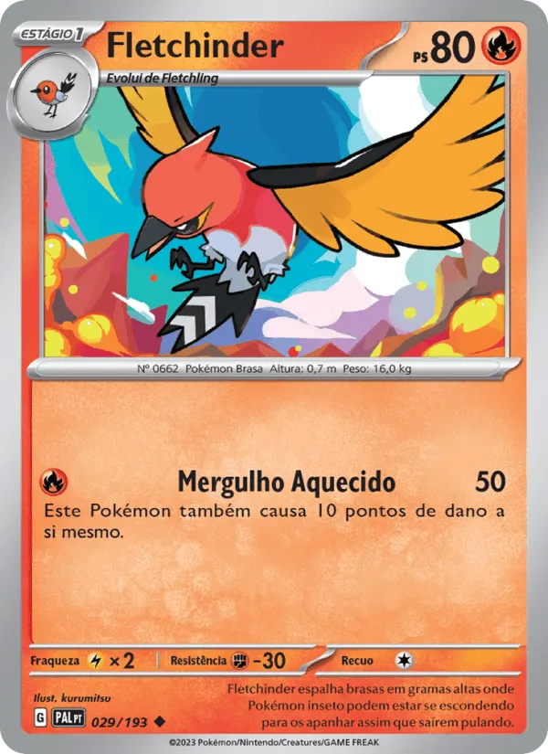 Fletchinder · Evoluções em Paldea 029/193
