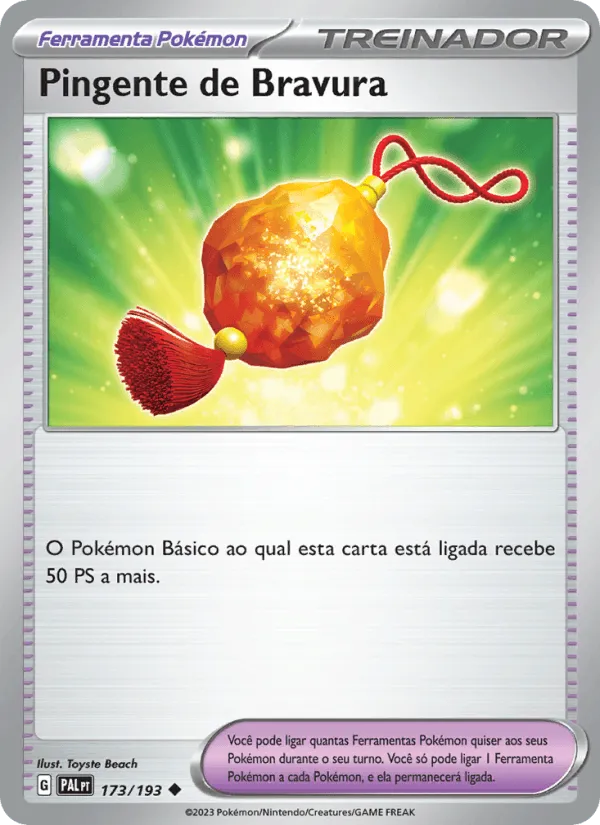 Pingente de Bravura · Evoluções em Paldea 173/193