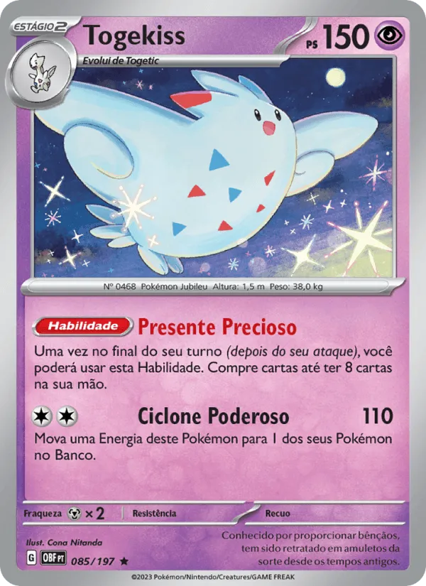 Togekiss · Obsidiana em Chamas 085/197
