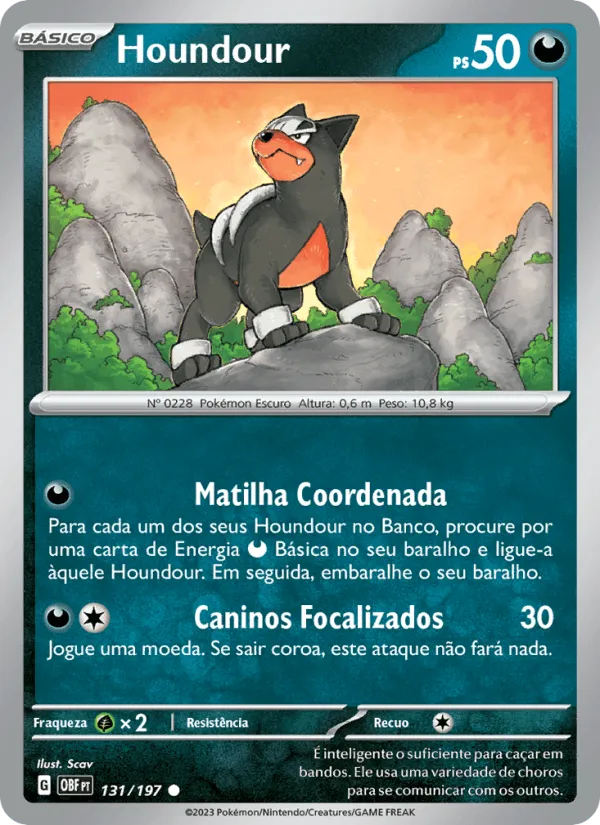 Houndour · Obsidiana em Chamas 131/197