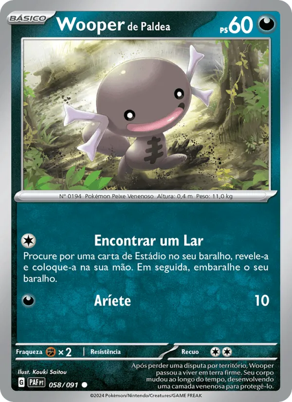 Wooper de Paldea · Destinos de Paldea 058/91