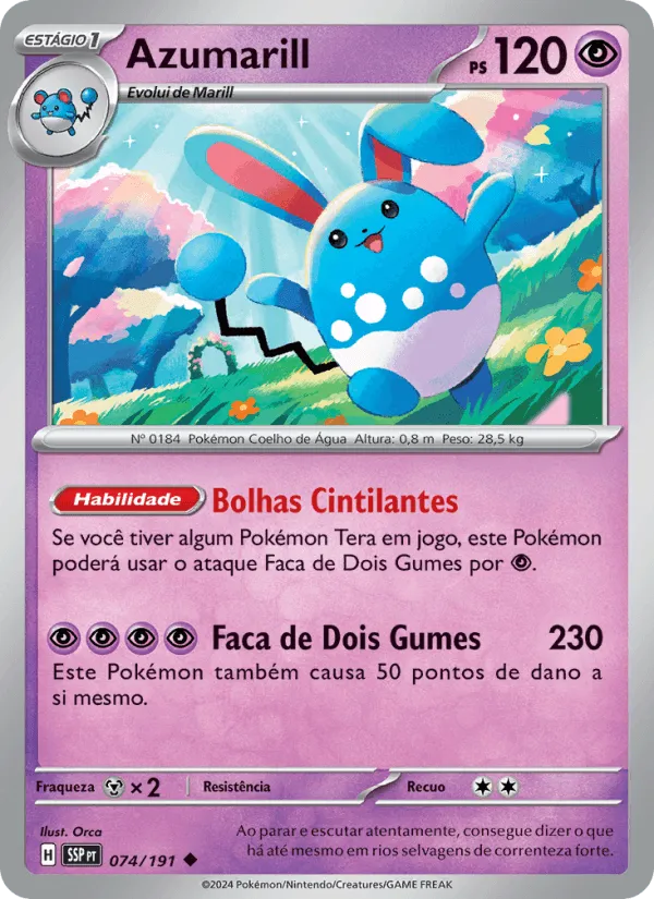 Azumarill · Fagulhas Impetuosas 074/191