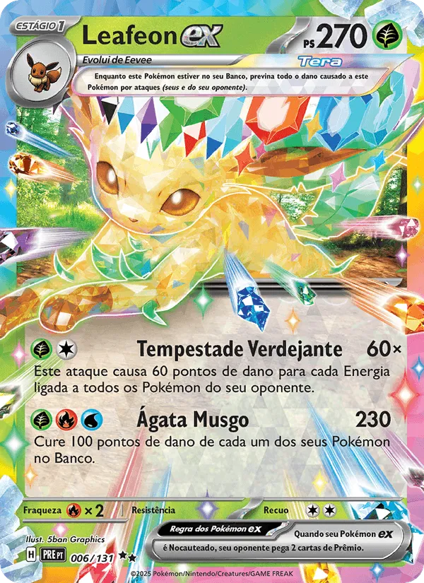 Leafeon ex · Evoluções Prismáticas 006/131