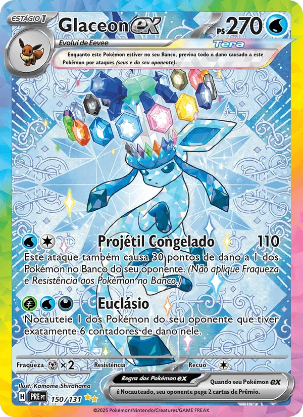 Glaceon ex · Evoluções Prismáticas 150/131